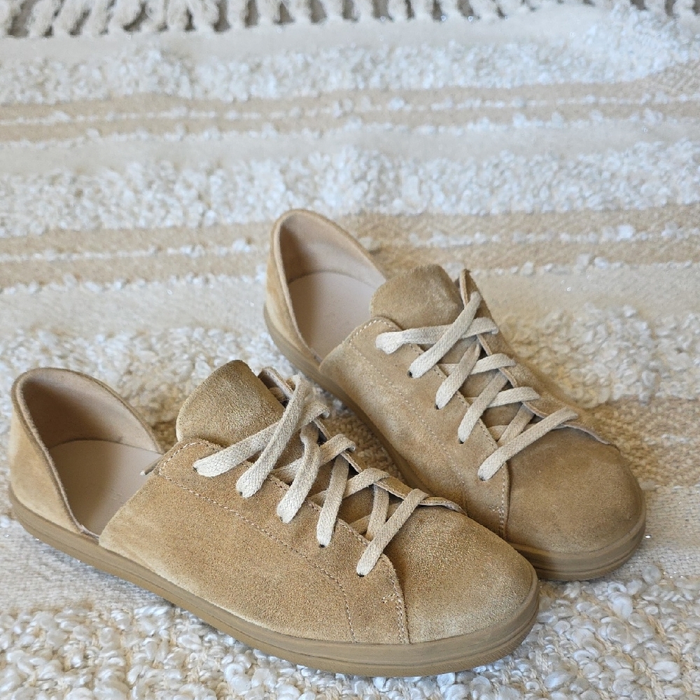 Freda Salvador EDA D'ORSAY SNEAKER Beige Suede Size 6 5